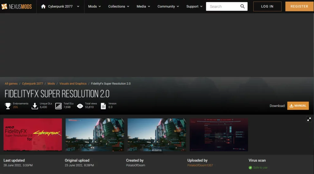 Cyberpunk 2077's DLSS Replaced with FSR 2.0 2 Cyberpunk 2077 FSR 2.0 Mod