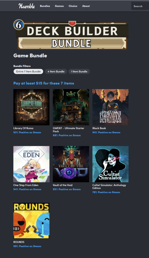 Humble Bundle: Deck Builder Bundle 1 Humble Bundle Deck Builder Bundle