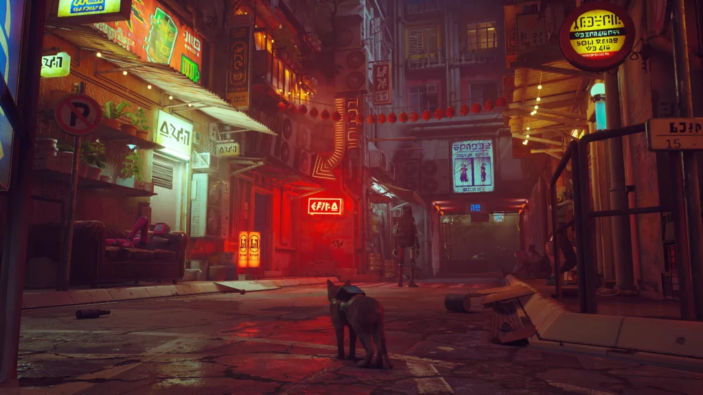 Upcoming Steam Deck Games 7/11/22 3 Stray Walking through town
