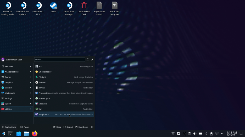 Warpinator: Wirelessly Transfer Files to Steam Deck From a Windows Computer 3 WarpinatorAppList