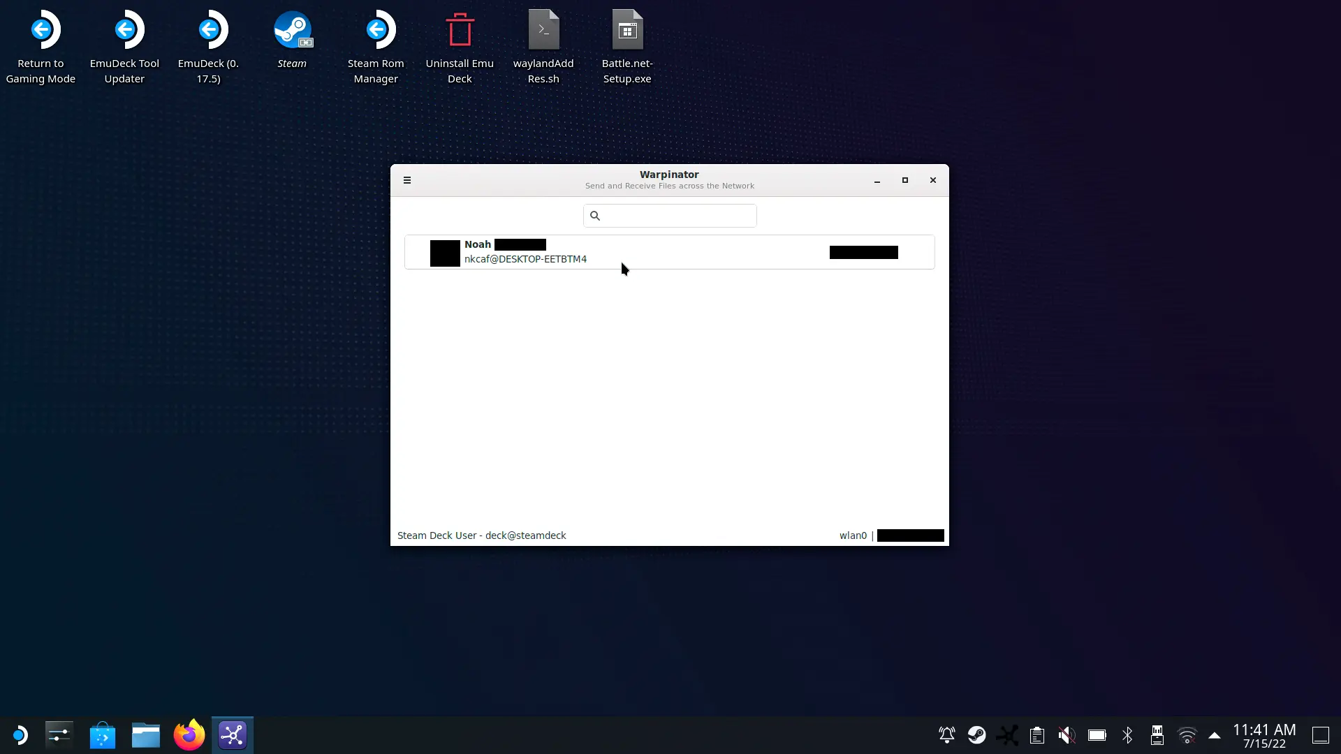 Warpinator: Wirelessly Transfer Files to Steam Deck From a Windows Computer 9 Left Image