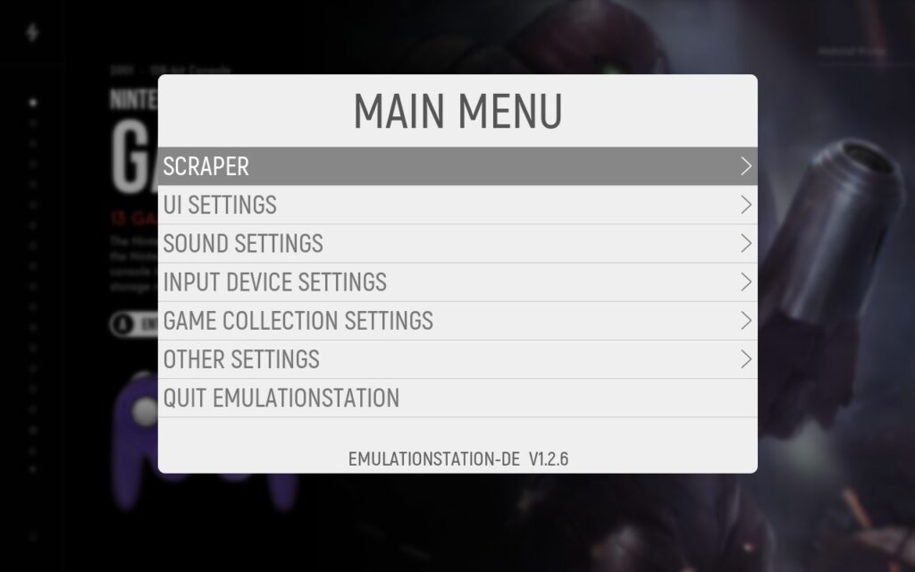 Setting Up Emulation on Steam Deck with EmuDeck 15 ES DE Main Menu