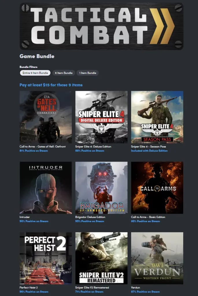 Humble Bundle Tactical Combat Bundle is Geared Up 1 Humble Bundle Tactical Combat Bundle