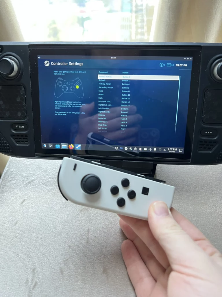 Steam Deck Support for Nintendo Switch Joycons...Kind of 3 Joycon Controller Setup