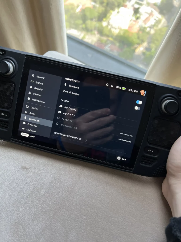 Steam Deck Support for Nintendo Switch Joycons...Kind of 1 Steam Deck Joycon Connected