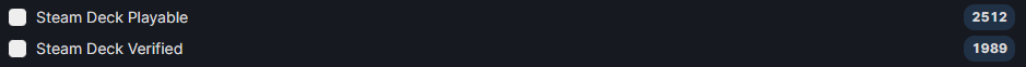 Steam Deck Verified/Playable Games Pass 4,500 1 SteamDB Verified 4500