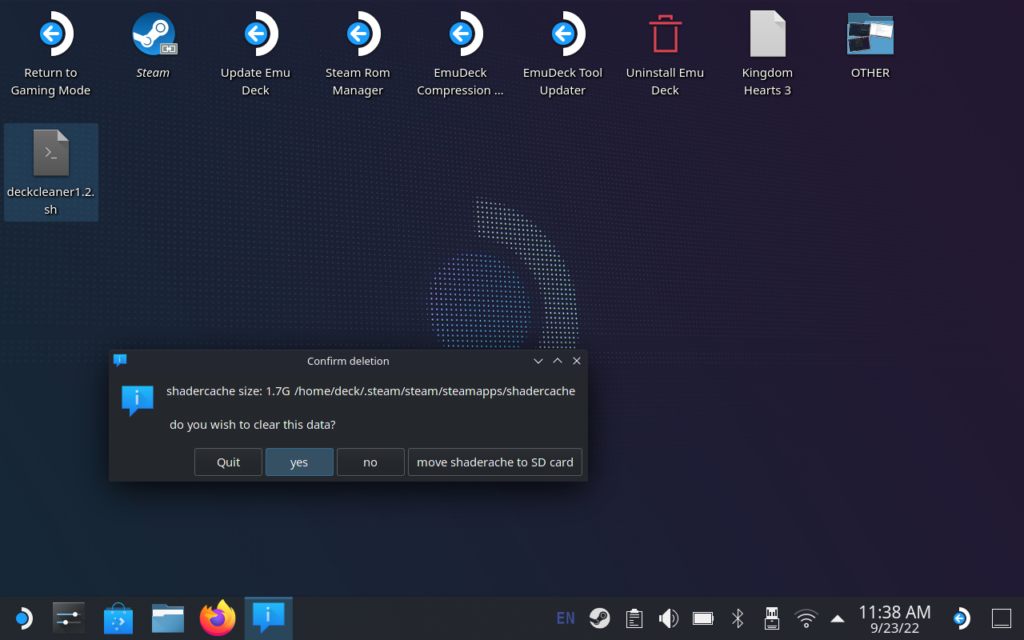 Save Some Storage Space with the Deck Cleaner 5 DeletingShaderCache