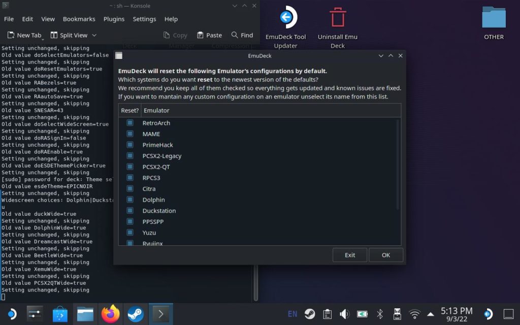 ResettingEMUConfiguration