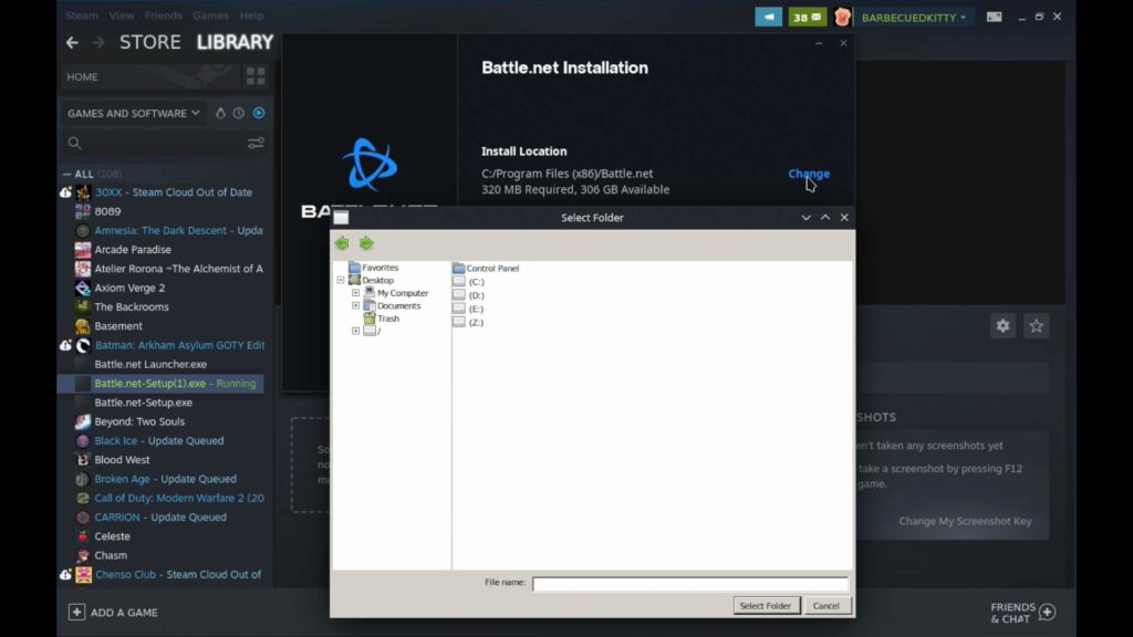 How to Install Overwatch 2 Using Steam and Proton GE 10 ChoosingCorrectFolder