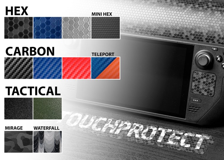 TouchProtect Steam Deck Trackpad/Back Button Protectors 2 TouchProtect Variations