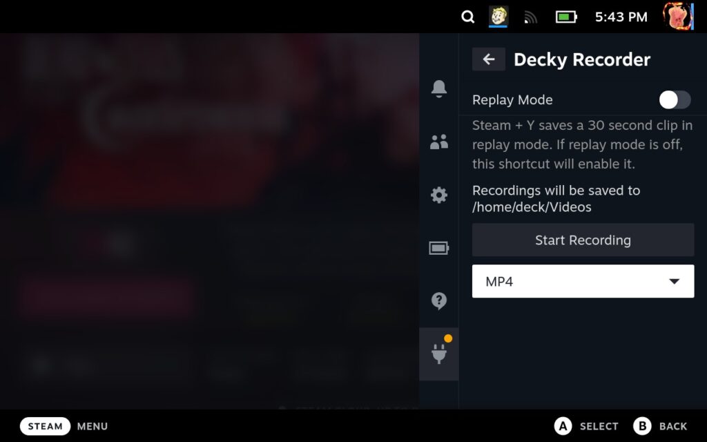 Decky Recorder Plugin Adds Past Clip Saving 3 DeckyRecorderMenu