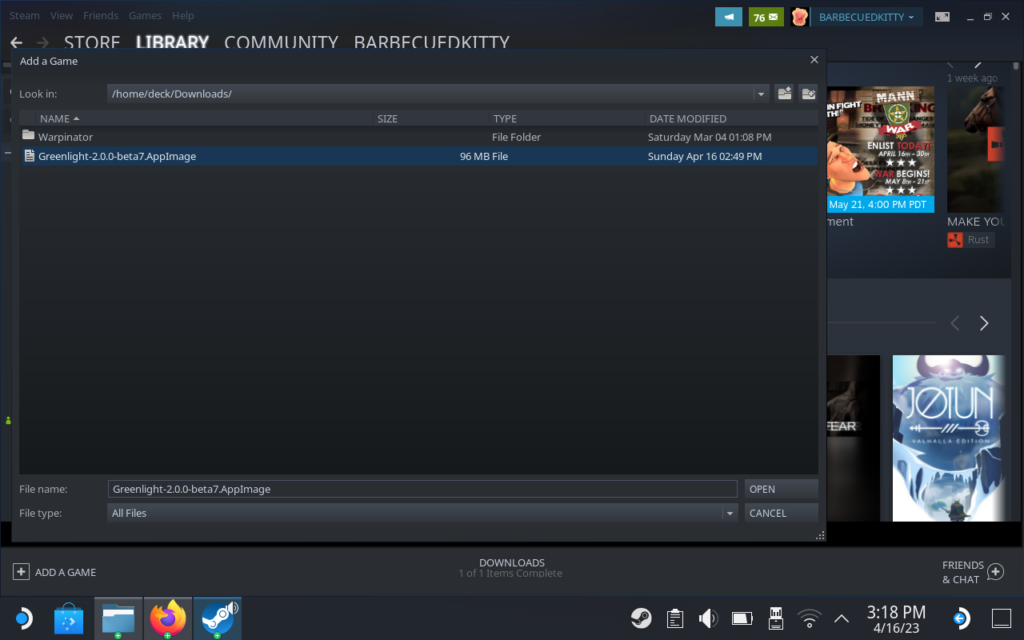 AddingGreenlightToSteam