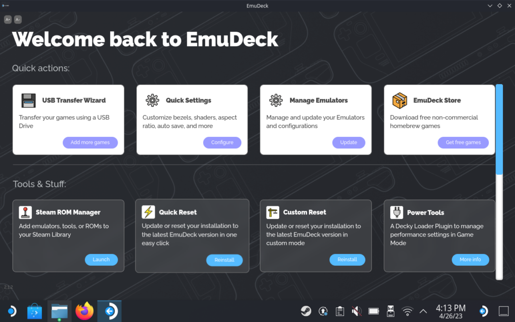 EmuDeck 2.1 Released - Homebrew Store, New Emulators, and More! 2 EmuDeck21NewUI