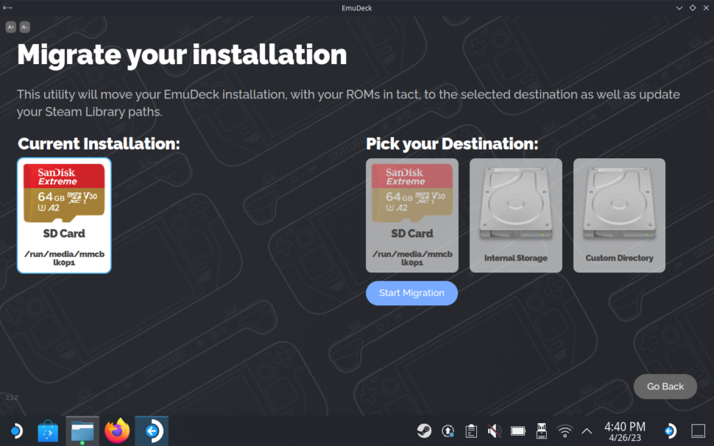 EmuDeck 2.1 Released - Homebrew Store, New Emulators, and More! 6 EmuDeck2MigrateInstall