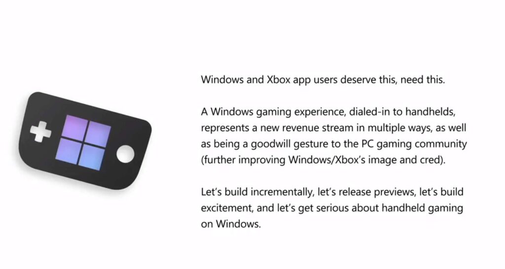 Microsoft Possibly Looking Into Gaming Handheld Mode for Windows 10 WindowsDeckPlea