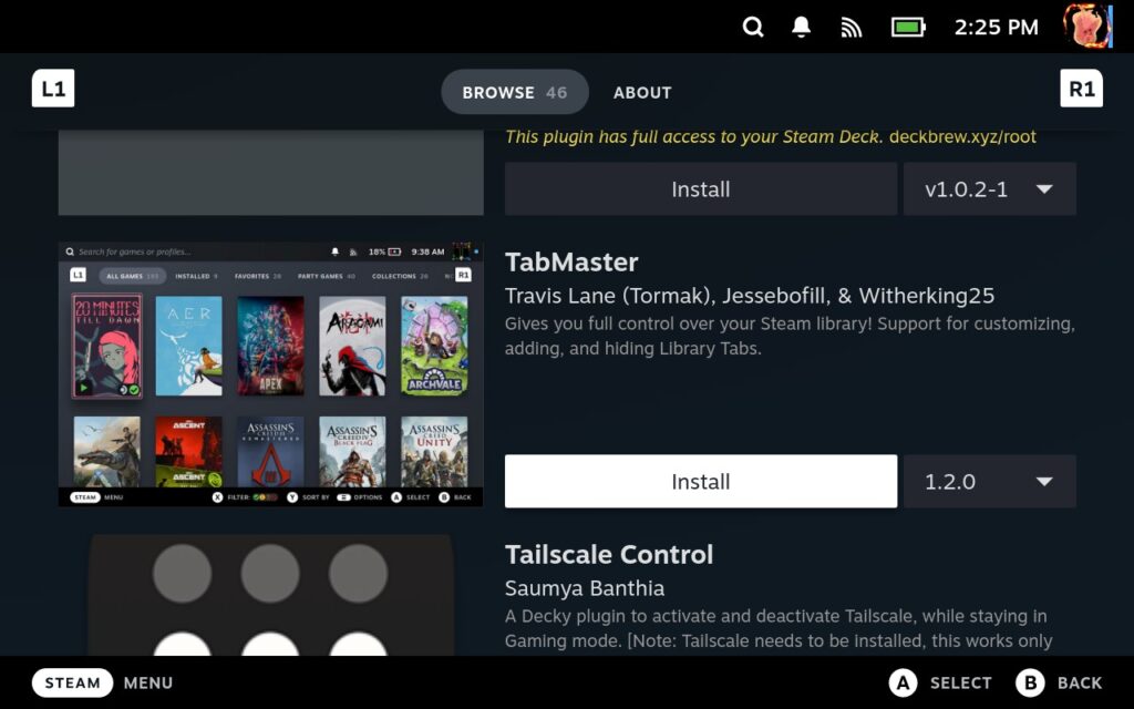 Create Custom Library Tabs on Steam Deck with TabMaster 2 TabMasterStore
