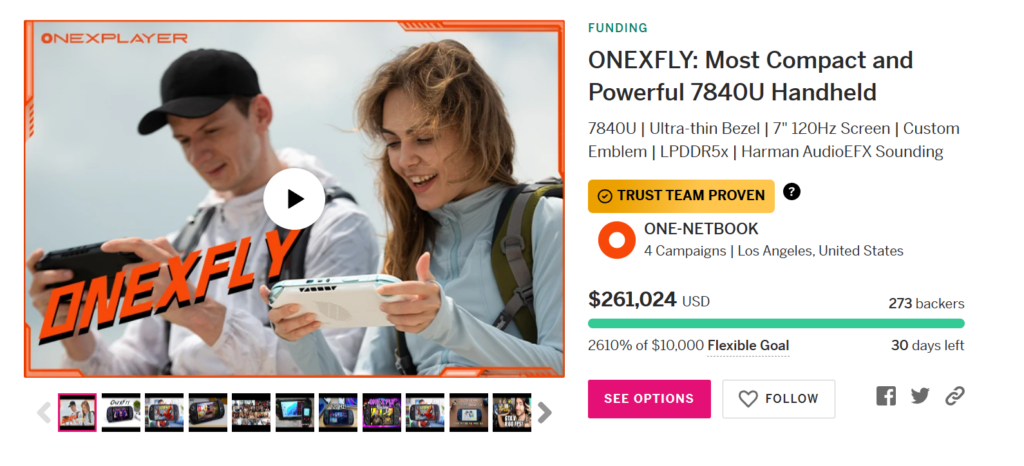 OneXFly Campaign Crosses $250,000 Mark - More Units Available 1 OneXFlyGoalCrushed