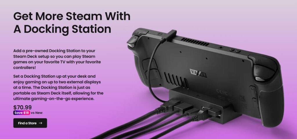 Certified Refurbished Steam Decks Now Live on Steam and Gamestop 4 SteamDeckRefurbDockGamestop