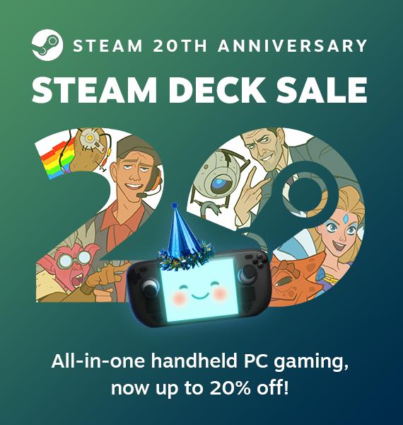 Steam Deck Is On Sale for Steam's 20th Anniversary 1 20anniversarySteamDecksale