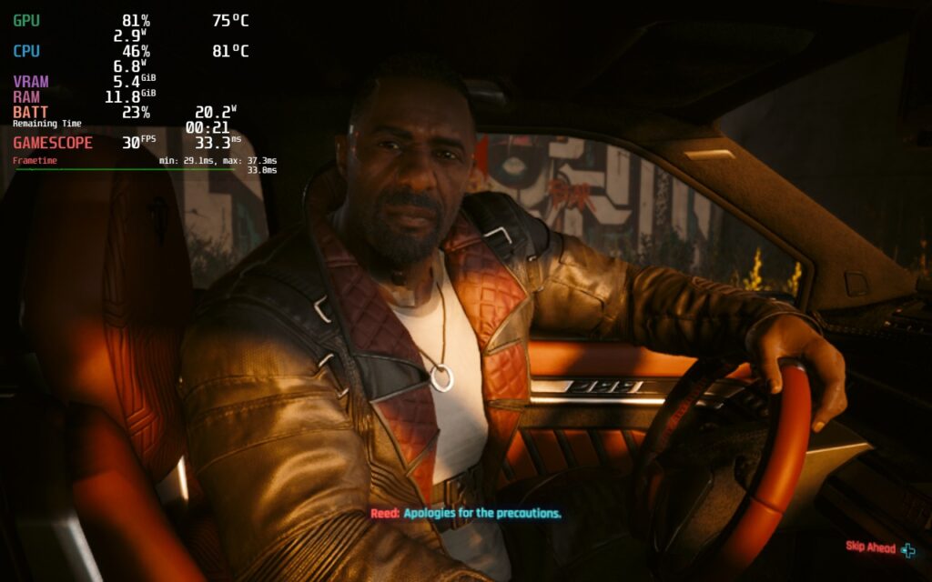 How Cyberpunk 2077: Phantom Liberty Runs on Steam Deck - First Impressions 11 Cyberpunk2077PhantomLibertyImpression6