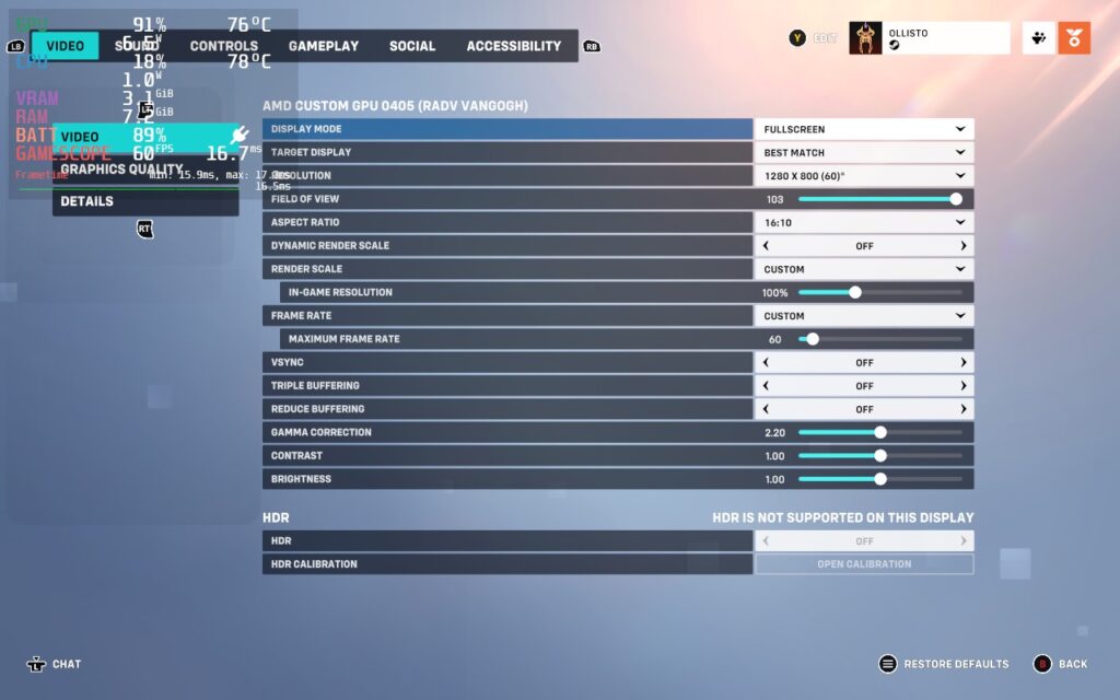 Overwatch2 60FPS Settings1