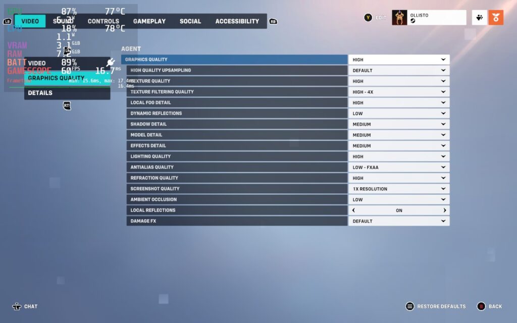 Overwatch2 60FPS Settings2
