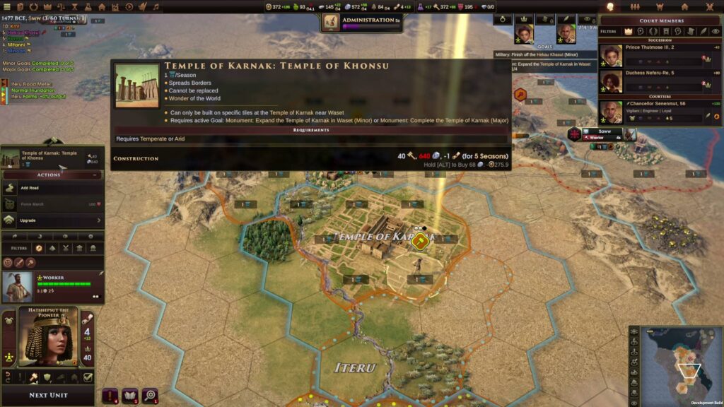Old World Getting Egyptian-Themed DLC Pack On October 4th 2 Temple of Karnak Construction