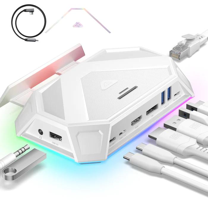 JSAUX's White RGB Dock for Steam Deck is Available Now 3 WhiteRGBDockSteamDeck3