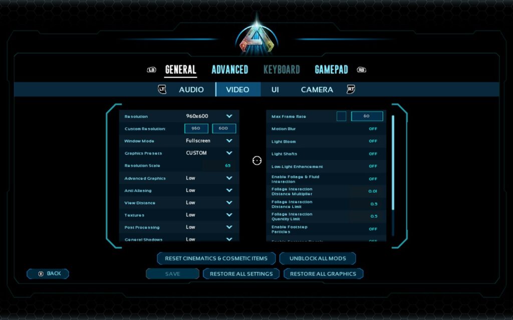 ARK: Survival Ascended (Early Access) 4 ARKSAOptions