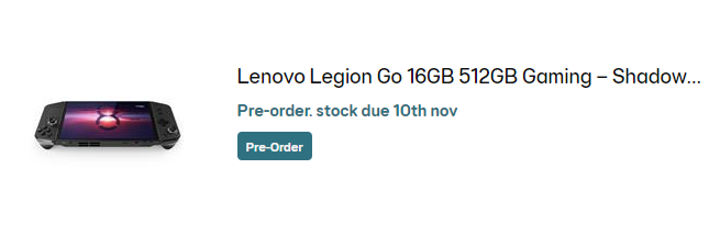 The Lenovo Legion Go Looks to Be Delayed in UK 2 EEsWebsite