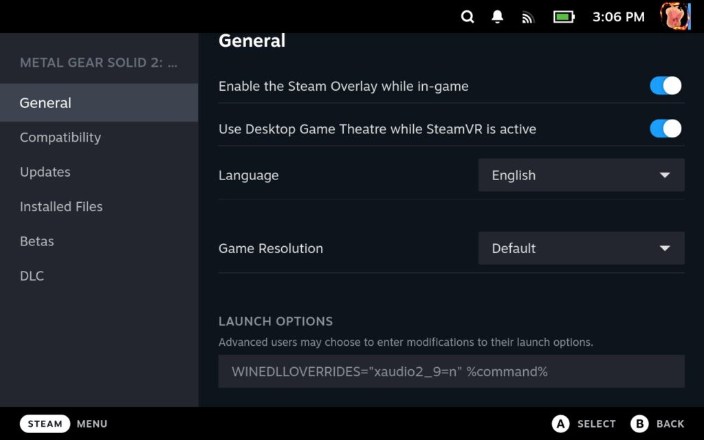 MGSMasterCollectionLaunchOption