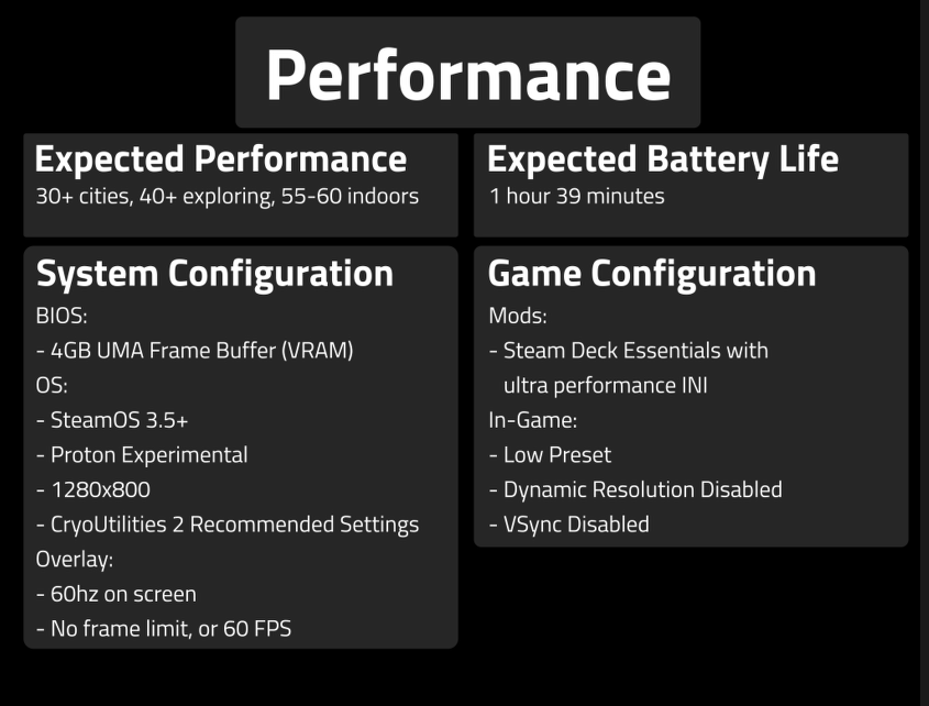 Doubling Starfield's Framerate on Steam Deck - Starfield Deck Dive 20 StarfieldPerformanceSettings