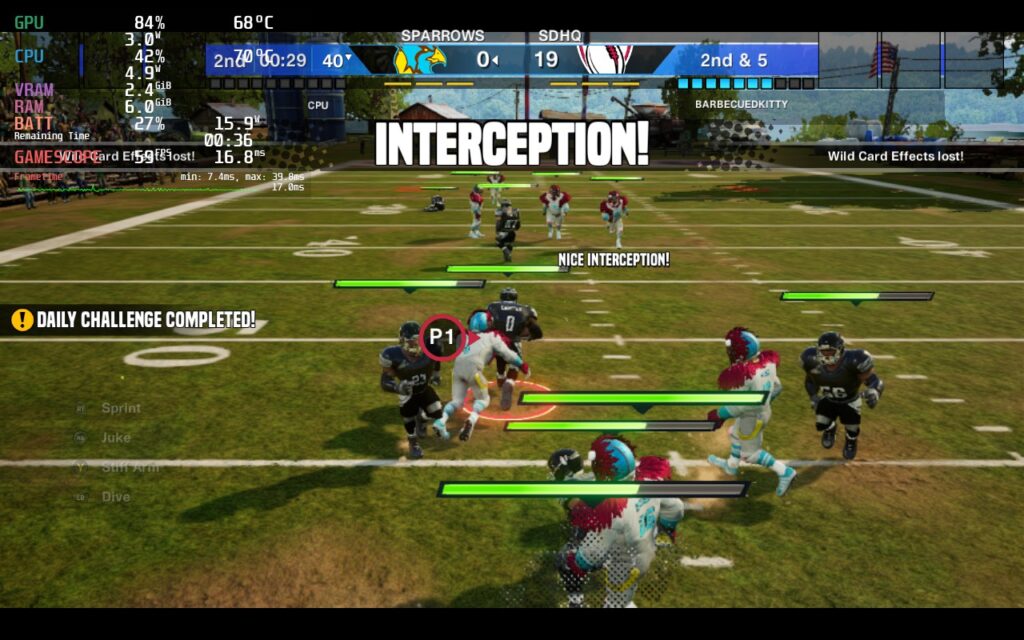 Wild Card Football 12 WildCardFootballFramerate1