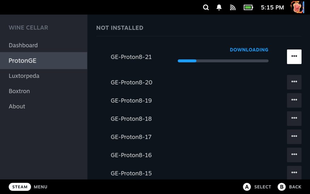 The Easiest Way to Get Proton GE Updates With the Wine Cellar Plugin 1 Wine Cellar Proton GE Decky Loader plugin