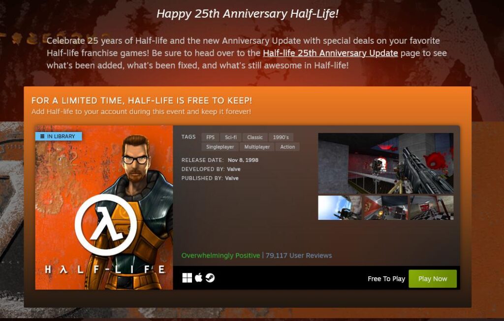 Half Life Gets New Update With Steam Deck Support and Loads of New Content 1 HalfLife25Stock4