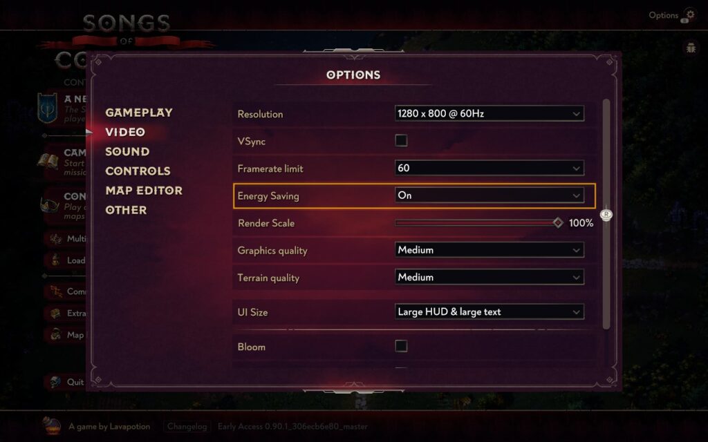 Songs of Conquest is Testing Steam Deck Support 3 SongsofConquestNewSettings