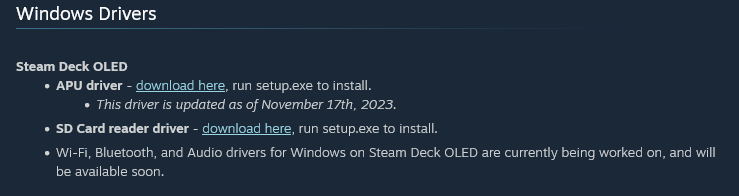 Steam Deck OLED Gets Windows APU Driver - More Coming Soon 1 SteamDeckOLEDWindowsDrivers