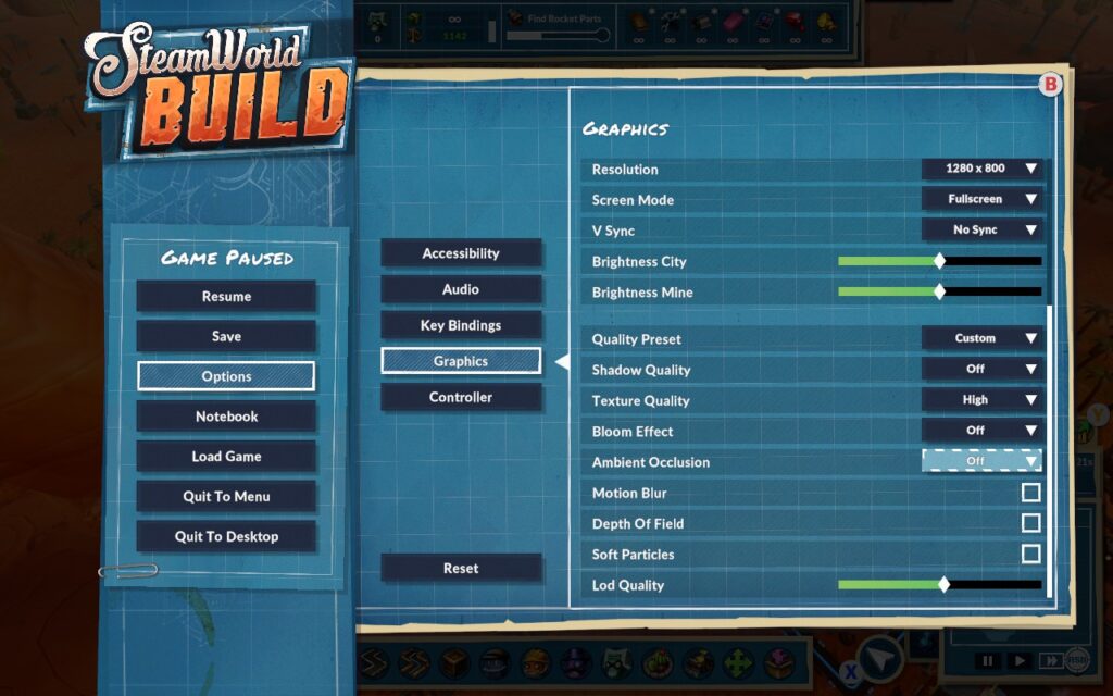SteamWorld Build 8 60FPSSettings