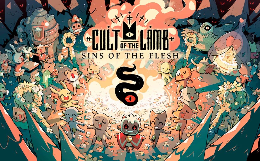 Cult of the Lamb Sins of the Flesh Keyart