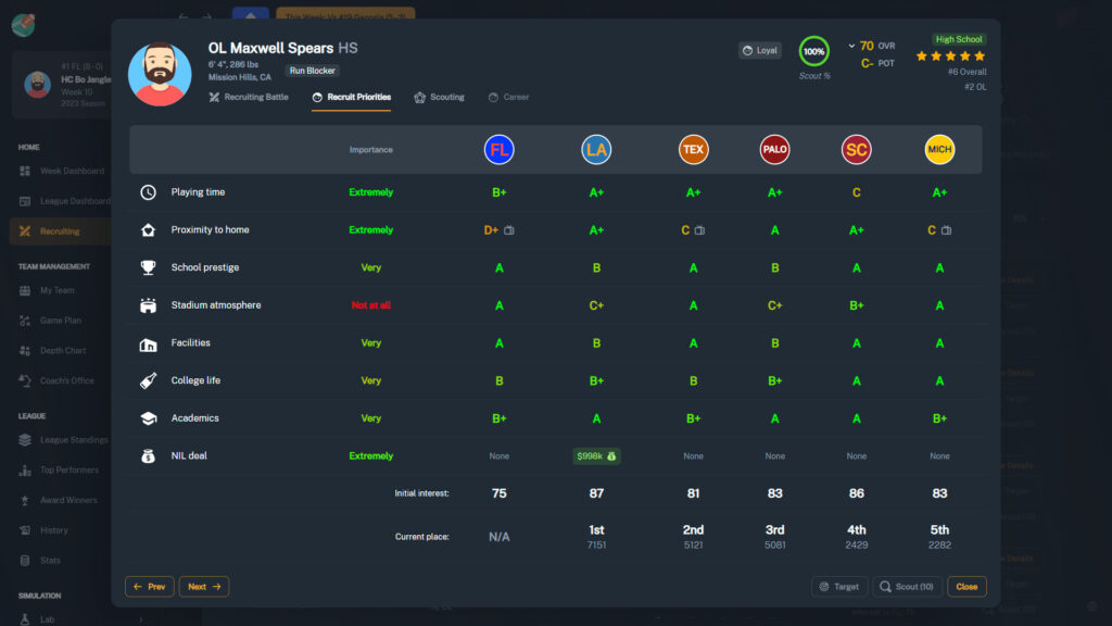 Football Coach: College Dynasty Gets UI Improvements for Steam Deck 2 FootballCoachCollegeDynastyStock3