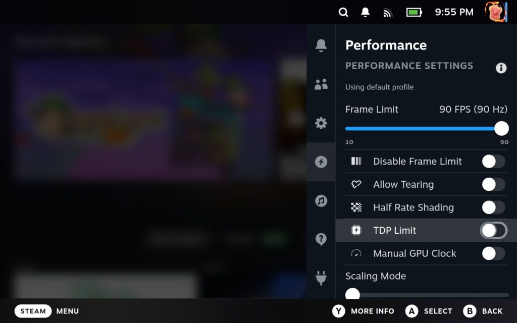 Steam Deck Beta Client 1/18/24 - Descriptions and Chromium Update 1 SteamDeckBetaClien11824PerformanceMenu