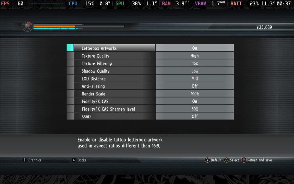 Yakuza 5 Remastered 7 Yakuza5BatterySettings