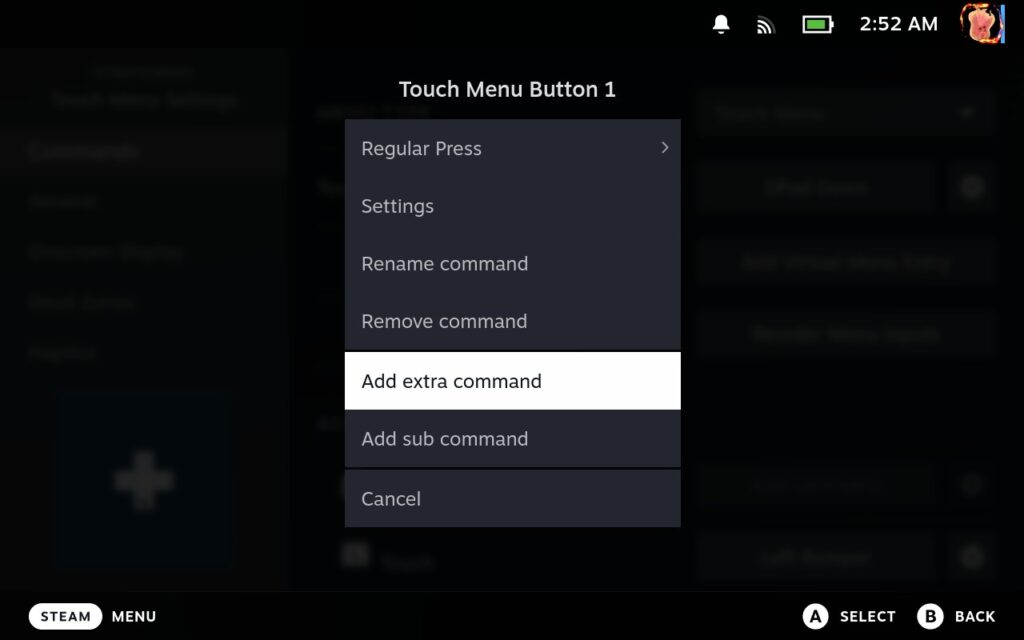How To Set Steam Deck Trackpad for Quick HELLDIVERS 2 Strategem Inputs 5 AddExtraCommand
