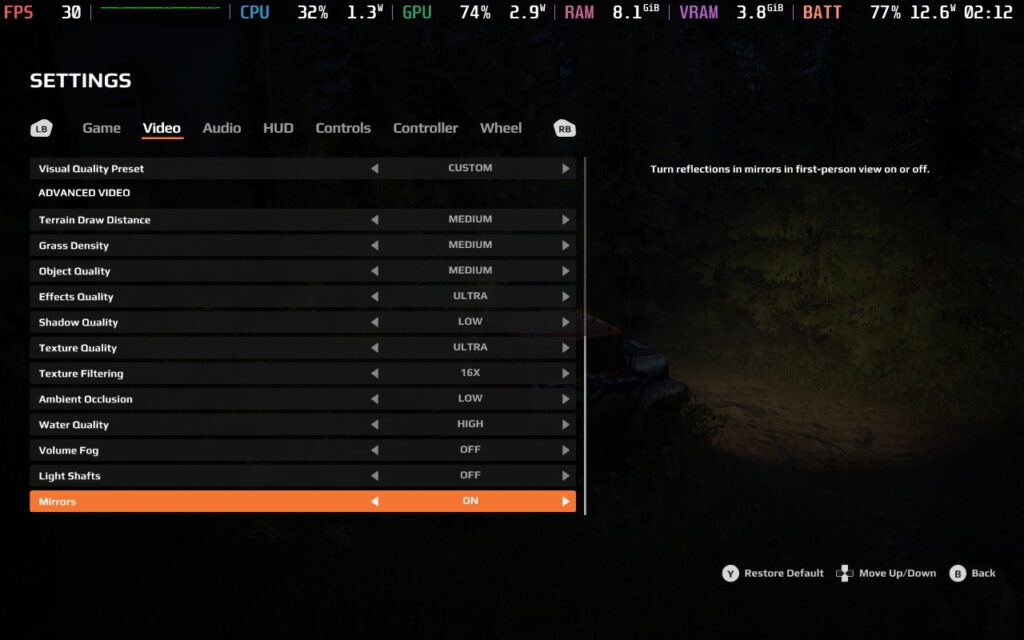 Expeditions: A MudRunner Game 10 ExpeditionsBatterySettings2