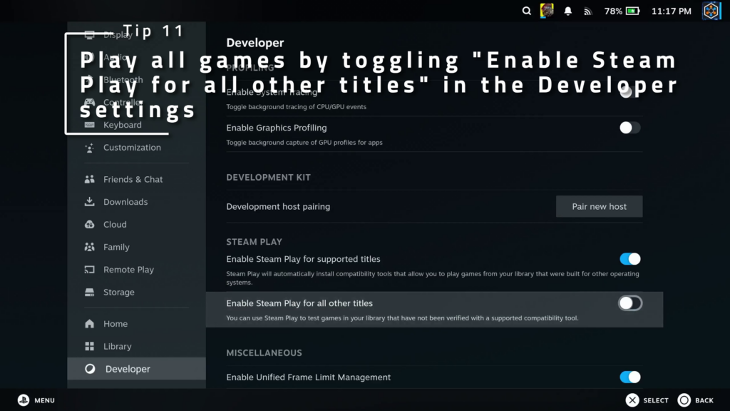Cryobyte33: 20 More AMAZING Tips & Tricks For Steam Deck! 9 vlcsnap 2024 03 01 00h13m09s099