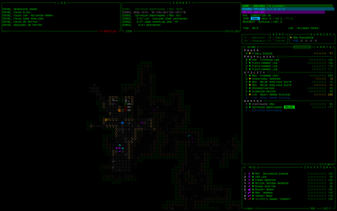 Cogmind Receives New Patch That Makes Text Easier to Read on the Deck! 2 Left Image