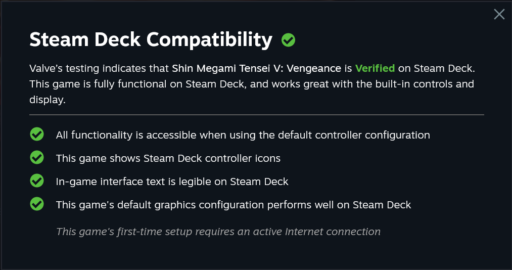 Shin Megami Tensei V: Vengeance Gets Steam Deck Verified 1 ShinMegamiTenseiVVengeanceSteamDeckVerifiedDetails
