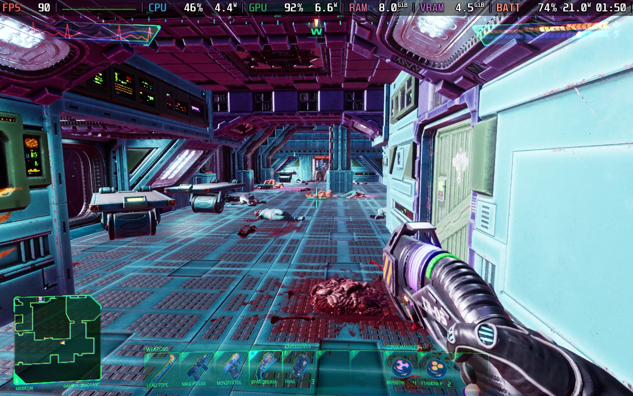 System Shock Steam Deck Performance - 1.1 vs 1.2 Update Comparison 2 SystemShock12Lowest