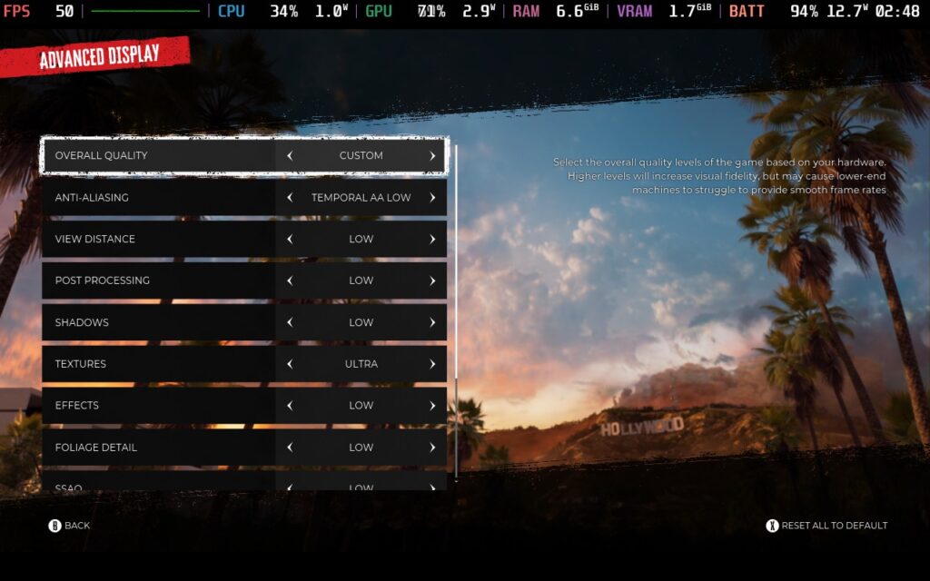 Dead Island 2 6 DeadIsland2PerformanceSettings1