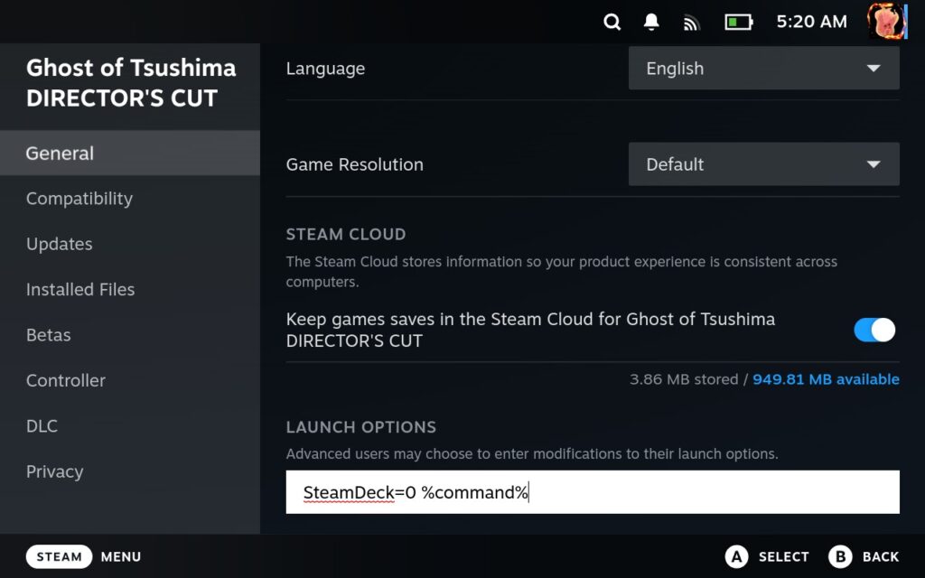 How to Play Ghost of Tsushima at 60 FPS on Steam Deck 2 GhostofTsushima60LaunchOption